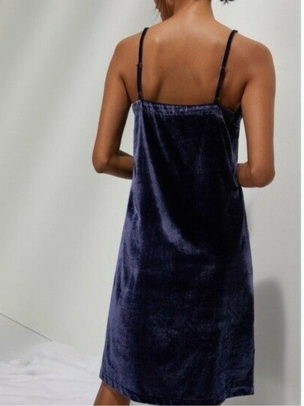 Anthropologie Shania Velvet Slip Dress - Saphire Purple - Picture 2 of 6